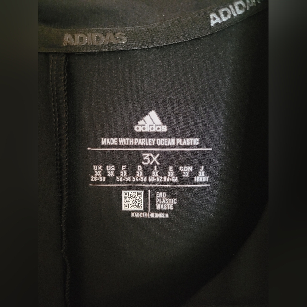 Adidas Oversized Black Lightweight Athleisure Dress Womens Plus Size 3XL - Picture 3 of 7